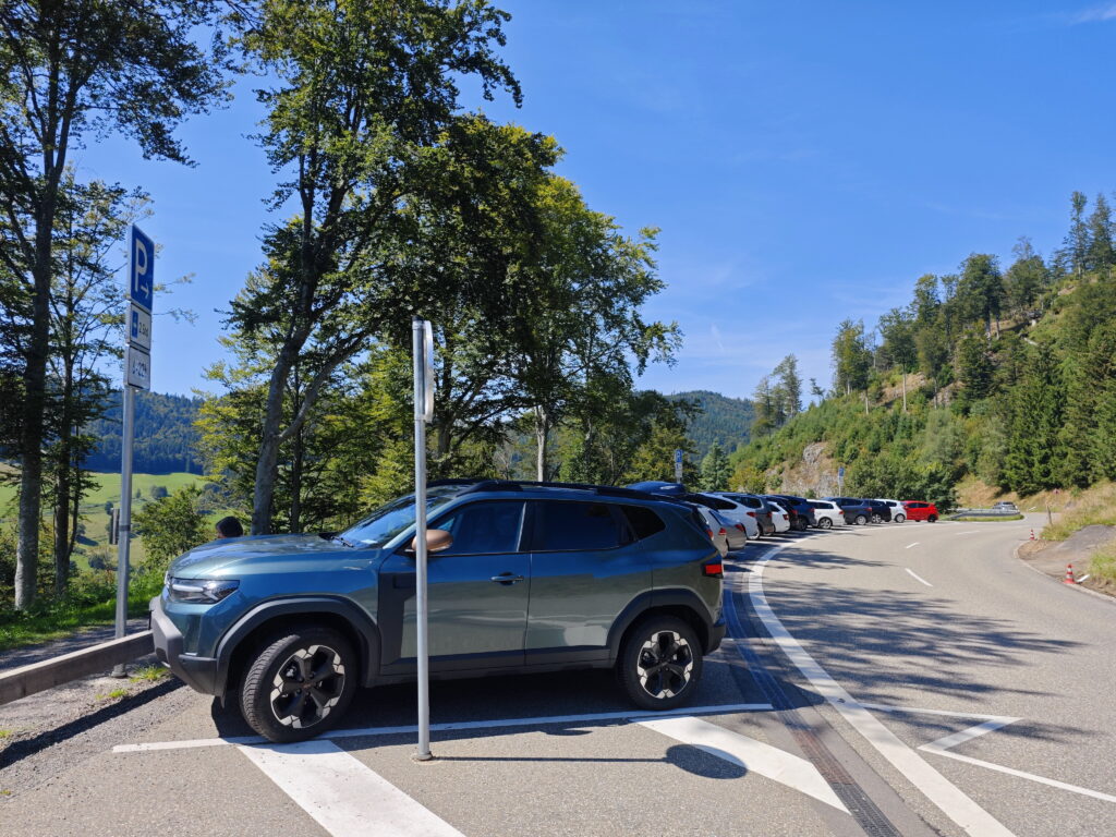 Todtnauer Wasserfälle Parkplatz bei der Blackforestline